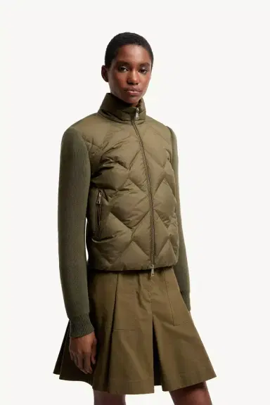 Moncler Wool & Cashmere Padded Zip-up Cardigan | Thumbnail 5 Moncler Wool & Cashmere Padded Zip-up Cardigan | Thumbnail 5