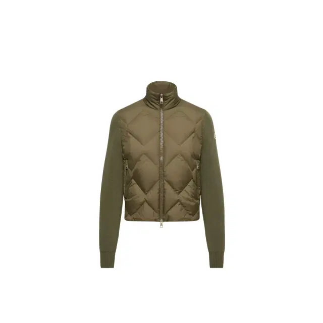 Moncler Wool & Cashmere Padded Zip-up Cardigan