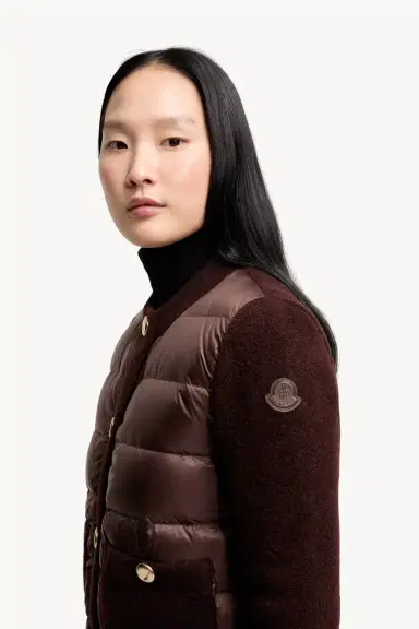 Moncler Bouclé Wool Blend Padded Cardigan | Thumbnail 4 Moncler Bouclé Wool Blend Padded Cardigan | Thumbnail 4