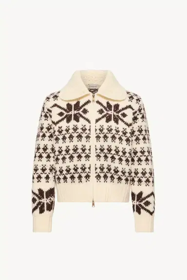 Moncler Jacquard Sequin Zip-up Cardigan | Thumbnail 2 Moncler Jacquard Sequin Zip-up Cardigan | Thumbnail 2