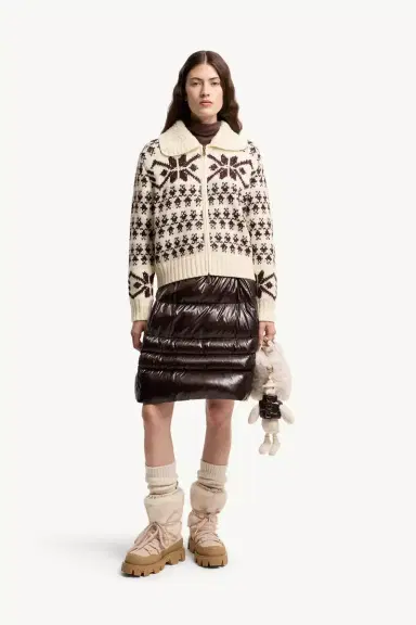 Moncler Jacquard Sequin Zip-up Cardigan | Thumbnail 3 Moncler Jacquard Sequin Zip-up Cardigan | Thumbnail 3