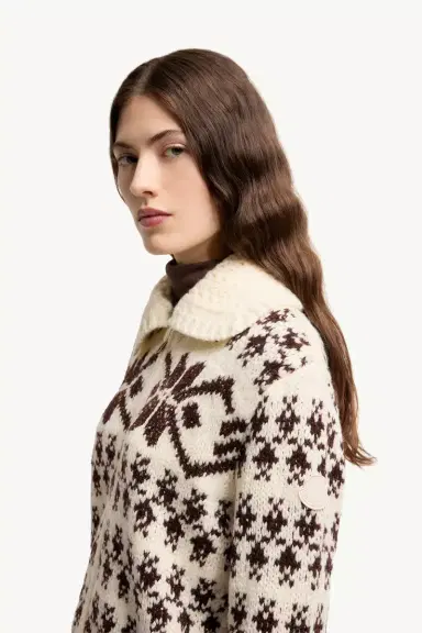 Moncler Jacquard Sequin Zip-up Cardigan | Thumbnail 4 Moncler Jacquard Sequin Zip-up Cardigan | Thumbnail 4