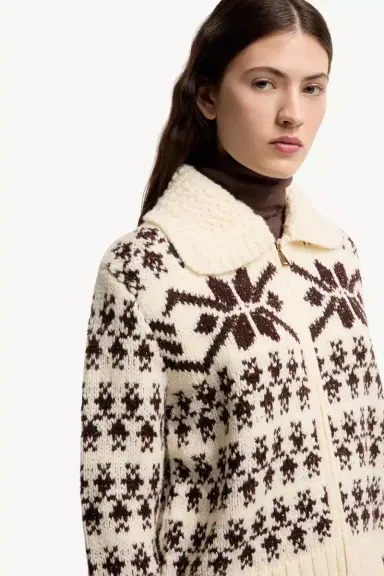 Moncler Jacquard Sequin Zip-up Cardigan | Thumbnail 7 Moncler Jacquard Sequin Zip-up Cardigan | Thumbnail 7