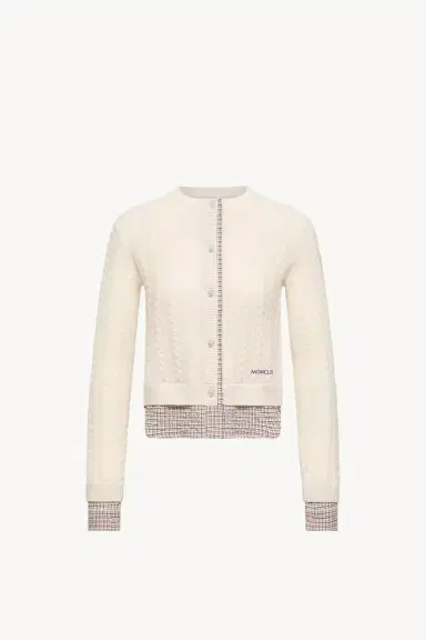 Moncler Cable Knit Wool & Cashmere Blend Cardigan | Thumbnail 2