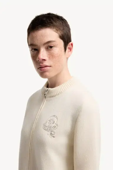 Moncler Wool & Cashmere Blend Zip-up Cardigan | Thumbnail 3 Moncler Wool & Cashmere Blend Zip-up Cardigan | Thumbnail 3