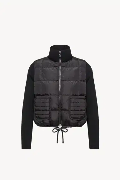 Moncler Square-quilted Padded Wool Zip-up Cardigan | Thumbnail 2 Moncler Square-quilted Padded Wool Zip-up Cardigan | Thumbnail 2
