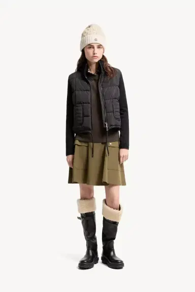 Moncler Square-quilted Padded Wool Zip-up Cardigan | Thumbnail 3 Moncler Square-quilted Padded Wool Zip-up Cardigan | Thumbnail 3