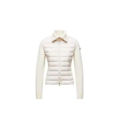 Moncler Padded Zip-up Wool Cardigan | Thumbnail 1 Moncler Padded Zip-up Wool Cardigan | Thumbnail 1
