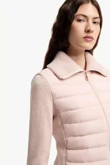 Moncler Padded Zip-up Wool Cardigan | Thumbnail 4 Moncler Padded Zip-up Wool Cardigan | Thumbnail 4