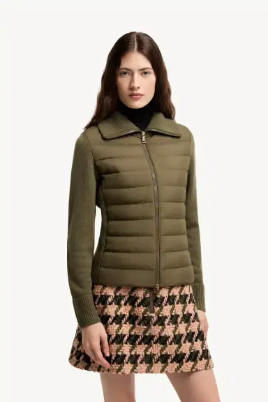 Moncler Padded Zip-up Wool Cardigan | Thumbnail 5 Moncler Padded Zip-up Wool Cardigan | Thumbnail 5