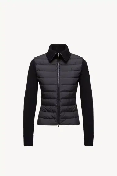 Moncler Padded Zip-up Wool Cardigan | Thumbnail 2 Moncler Padded Zip-up Wool Cardigan | Thumbnail 2