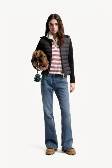 Moncler Padded Zip-up Wool Cardigan | Thumbnail 3 Moncler Padded Zip-up Wool Cardigan | Thumbnail 3