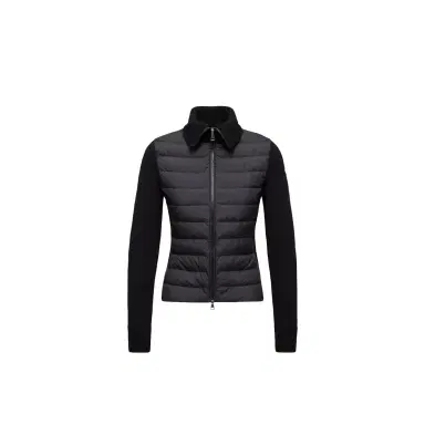 Moncler Padded Zip-up Wool Cardigan | Thumbnail 1 Moncler Padded Zip-up Wool Cardigan | Thumbnail 1