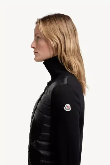 Moncler Padded Wool Zip-up Cardigan | Thumbnail 4 Moncler Padded Wool Zip-up Cardigan | Thumbnail 4