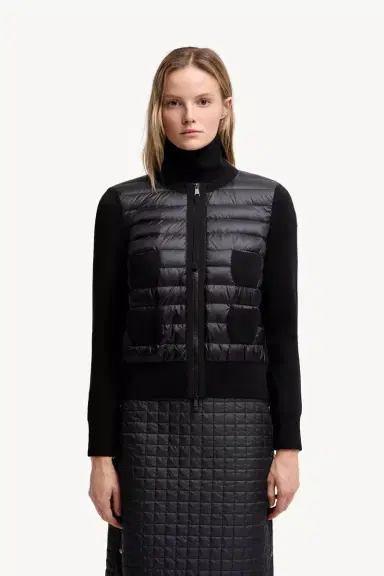 Moncler Padded Wool Zip-up Cardigan | Thumbnail 5 Moncler Padded Wool Zip-up Cardigan | Thumbnail 5