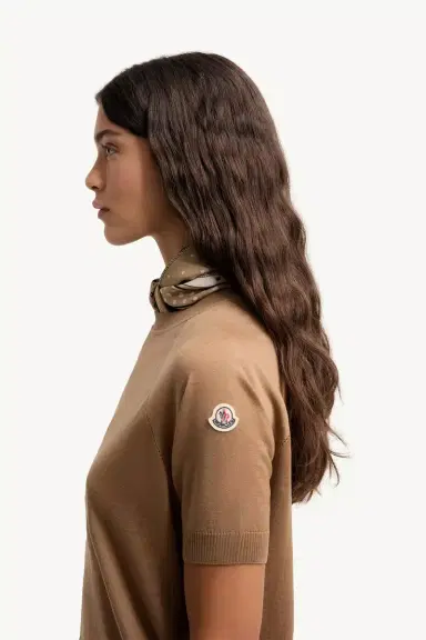 Moncler Short Sleeve Wool Sweater | Thumbnail 4 Moncler Short Sleeve Wool Sweater | Thumbnail 4