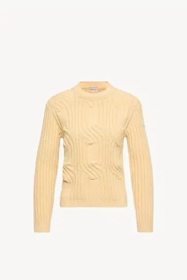 Moncler Chain Knit Cotton Blend Sweater | Thumbnail 2 Moncler Chain Knit Cotton Blend Sweater | Thumbnail 2
