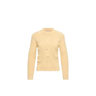 Moncler Chain Knit Cotton Blend Sweater | Thumbnail 1 Moncler Chain Knit Cotton Blend Sweater | Thumbnail 1