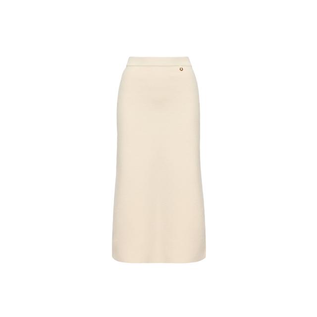 Wool & Cashmere Blend Midi Skirt