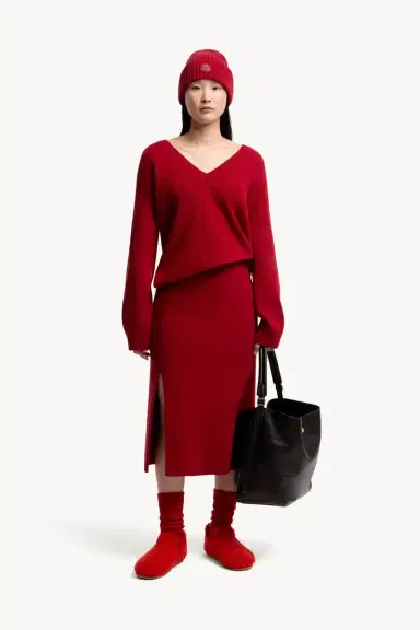 Moncler Wool & Cashmere Blend Midi Skirt | Thumbnail 3 Moncler Wool & Cashmere Blend Midi Skirt | Thumbnail 3