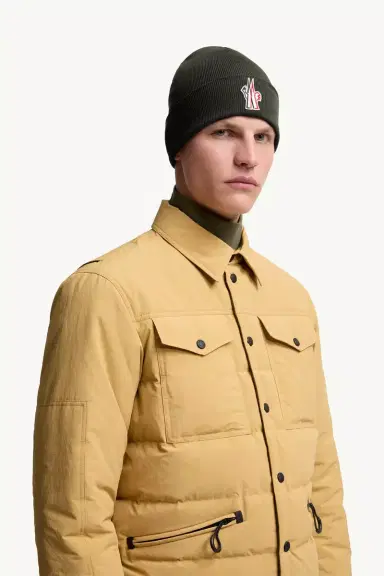 Moncler Grenoble Logo Wool Beanie | Thumbnail 3 Moncler Grenoble Logo Wool Beanie | Thumbnail 3