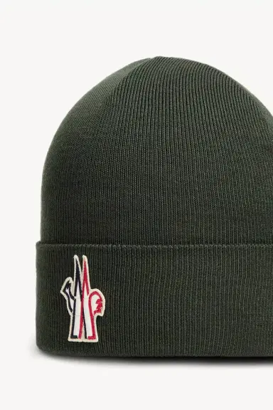 Moncler Grenoble Logo Wool Beanie | Thumbnail 4 Moncler Grenoble Logo Wool Beanie | Thumbnail 4