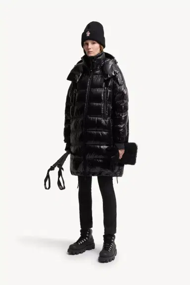 Moncler Grenoble Rochelairs Hooded Long Down Jacket | Thumbnail 3