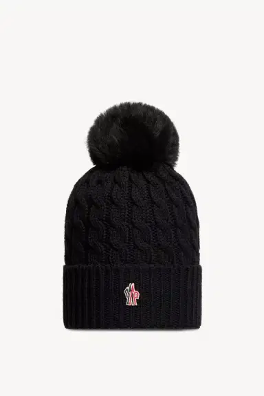 Moncler Grenoble Wool Beanie With Pom Pom | Thumbnail 2 Moncler Grenoble Wool Beanie With Pom Pom | Thumbnail 2