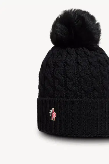 Moncler Grenoble Wool Beanie With Pom Pom | Thumbnail 4 Moncler Grenoble Wool Beanie With Pom Pom | Thumbnail 4