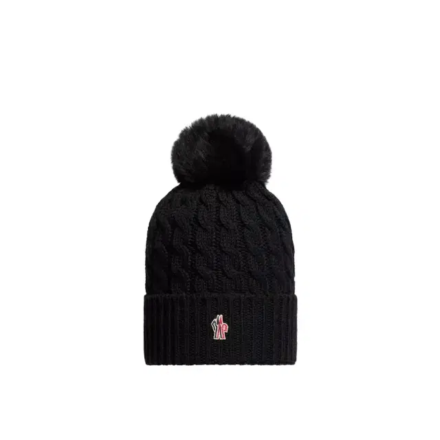 Moncler Grenoble Wool Beanie With Pom Pom
