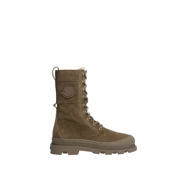 Moncler Vera High Suede & Shearling Lace-up Boots
