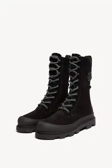 Moncler Vera High Suede & Shearling Lace-up Boots | Thumbnail 5