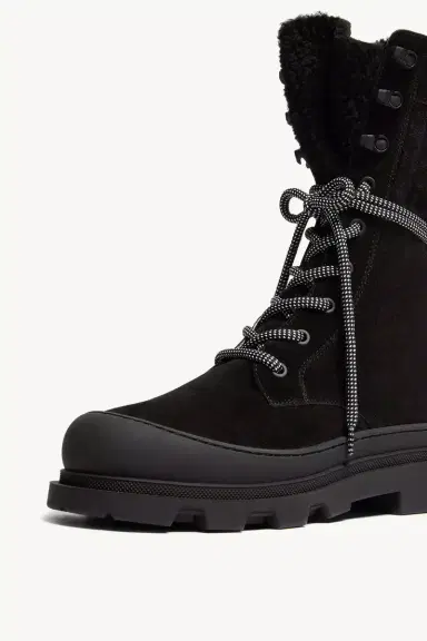 Moncler Vera High Suede & Shearling Lace-up Boots | Thumbnail 8