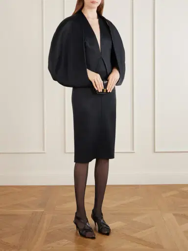 Khaite Dakota crepe-satin midi dress | Thumbnail 2 Khaite Dakota crepe-satin midi dress | Thumbnail 2