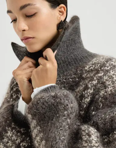 Brunello Cucinelli Dazzling Tartan double knit cardigan | Thumbnail 3