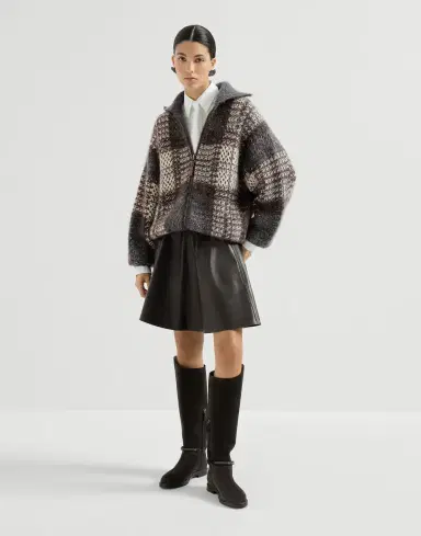 Brunello Cucinelli Dazzling Tartan double knit cardigan | Thumbnail 5