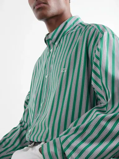 Loewe Striped Cotton-Poplin Shirt - Men | Thumbnail 5