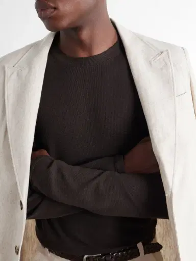 NN07 Clive Waffle-Knit Cotton and Modal-Blend T-Shirt - Men | Thumbnail 5