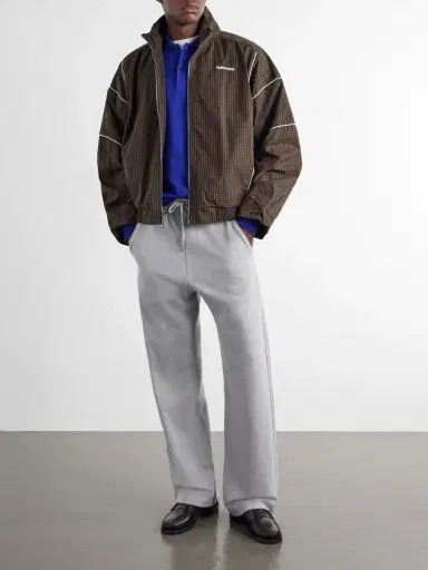 Nahmias Grid Checked Logo-Embroidered Cotton Blouson Jacket - Men | Thumbnail 2 Nahmias Grid Checked Logo-Embroidered Cotton Blouson Jacket - Men | Thumbnail 2