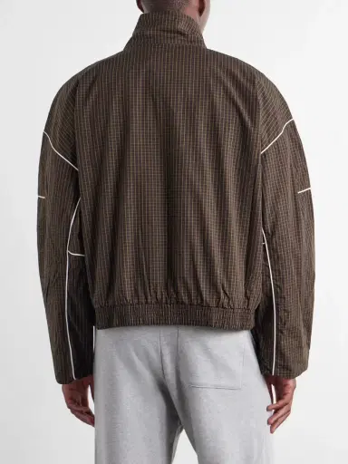 Nahmias Grid Checked Logo-Embroidered Cotton Blouson Jacket - Men | Thumbnail 4 Nahmias Grid Checked Logo-Embroidered Cotton Blouson Jacket - Men | Thumbnail 4