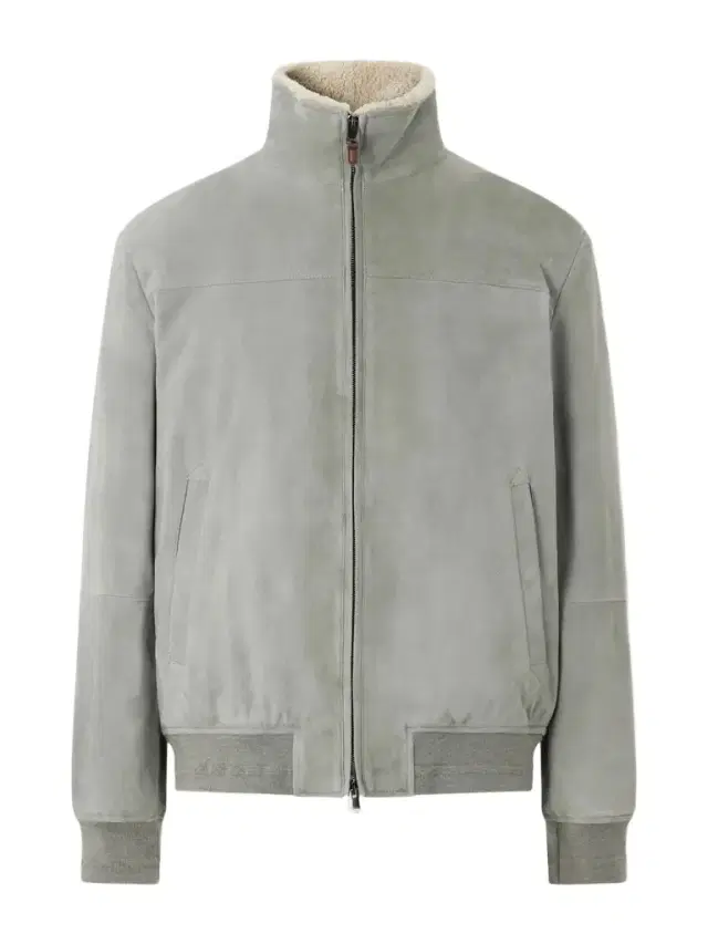 Canali Padded Shearling-Trimmed Suede Bomber Jacket - Men