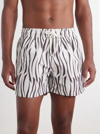 Frescobol Carioca Rio Straight-Leg Mid-Length Printed Recycled Swim Shorts - Men | Thumbnail 2