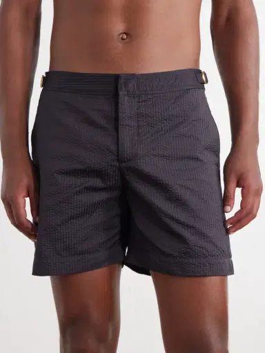 Orlebar Brown Bulldog Straight-Leg Mid-Length Striped Seersucker Swim Shorts - Men | Thumbnail 2 Orlebar Brown Bulldog Straight-Leg Mid-Length Striped Seersucker Swim Shorts - Men | Thumbnail 2