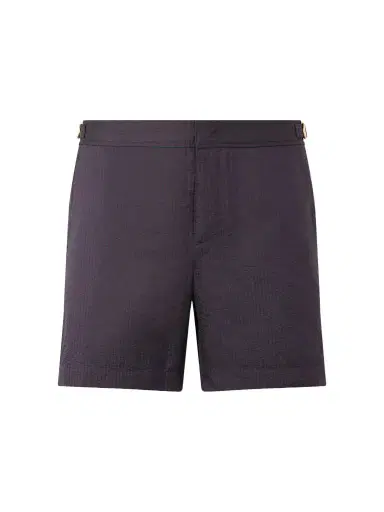Orlebar Brown Bulldog Straight-Leg Mid-Length Striped Seersucker Swim Shorts - Men | Thumbnail 1 Orlebar Brown Bulldog Straight-Leg Mid-Length Striped Seersucker Swim Shorts - Men | Thumbnail 1