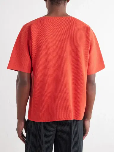 Homme Plissé Issey Miyake Pleated Knitted T-Shirt - Men | Thumbnail 4