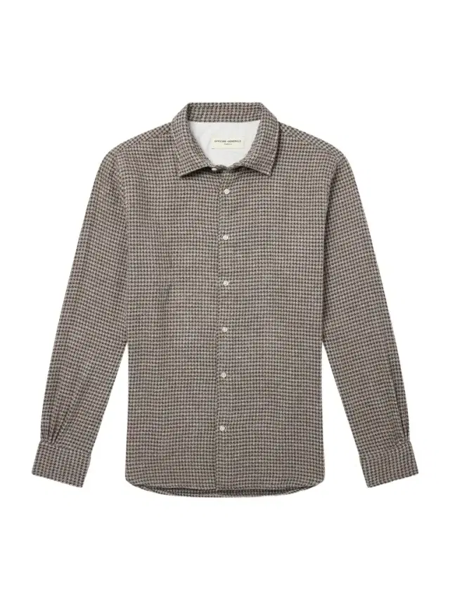 OFFICINE GÉNÉRALE Giacomo Houndstooth Cotton-Flannel Shirt - Men