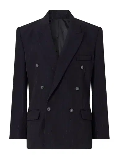 Willy Chavarria Manuel Double-Breasted Pinstriped Virgin Wool Blazer - Men | Thumbnail 1