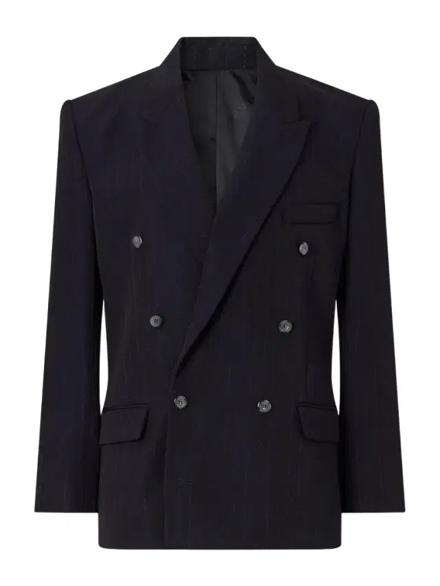 Willy Chavarria Manuel Double-Breasted Pinstriped Virgin Wool Blazer - Men