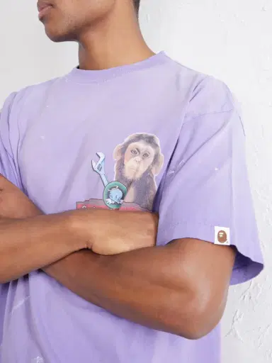 SAINT Mxxxxxx BAPE® House Paint-Splattered Printed Cotton-Jersey T-Shirt - Men | Thumbnail 5