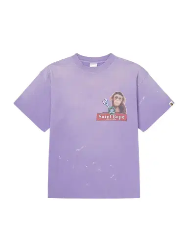 SAINT Mxxxxxx BAPE® House Paint-Splattered Printed Cotton-Jersey T-Shirt - Men | Thumbnail 1